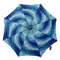 Water Waves Hook Handle Umbrellas (small) by GardenOfOphir
