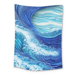 Water Waves Medium Tapestry by GardenOfOphir