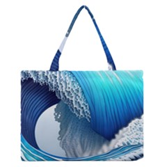 The Power Of The Ocean Zipper Medium Tote Bag by GardenOfOphir