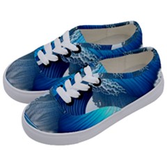 The Power Of The Ocean Kids  Classic Low Top Sneakers by GardenOfOphir