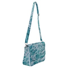 Nature Ocean Waves Shoulder Bag With Back Zipper by GardenOfOphir