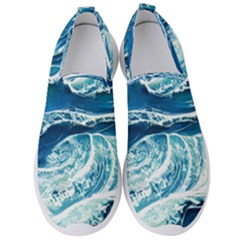 Summer Ocean Waves Men s Slip On Sneakers