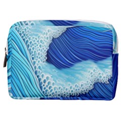 Waves Blue Ocean Make Up Pouch (medium) by GardenOfOphir