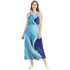 Wave Boho Sleeveless Summer Dress by GardenOfOphir