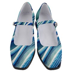 Blue Ocean Waves Women s Mary Jane Shoes by GardenOfOphir