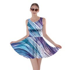 Abstract Pastel Ocean Waves Skater Dress by GardenOfOphir