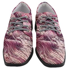 Abstract Pink Ocean Waves Women Heeled Oxford Shoes by GardenOfOphir