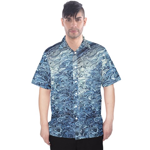 Waves Of The Ocean Men s Hawaii Shirt by GardenOfOphir
