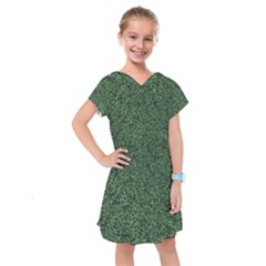 Leafy Elegance Botanical Pattern Kids  Drop Waist Dress by dflcprintsclothing