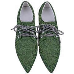 Leafy Elegance Botanical Pattern Pointed Oxford Shoes by dflcprintsclothing