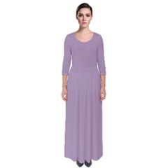 Glossy Grape Purple	 - 	quarter Sleeve Maxi Dress by ColorfulDresses
