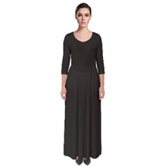 Black Choclat	 - 	quarter Sleeve Maxi Dress by ColorfulDresses