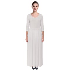 Coconut Milk	 - 	quarter Sleeve Maxi Dress by ColorfulDresses