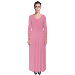 Berry Ice	 - 	quarter Sleeve Maxi Dress by ColorfulDresses