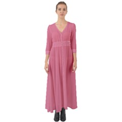 Aurora Pink	 - 	button Up Boho Maxi Dress by ColorfulDresses