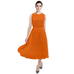 Just Orange	 - 	round Neck Boho Dress by ColorfulDresses