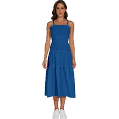 Yale Blue	 - 	sleeveless Shoulder Straps Boho Dress by ColorfulDresses