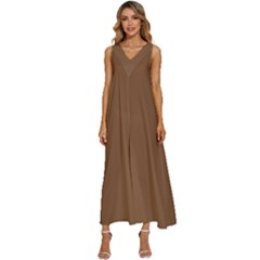 Brown Bear	 - 	v-neck Sleeveless Loose Fit Overalls by ColorfulDresses