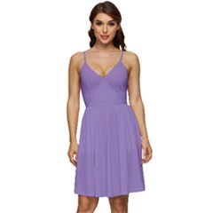 Mountain Majesty Purple	 - 	v-neck Pocket Summer Dress