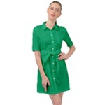 Jade Green	 - 	Belted Shirt Dress