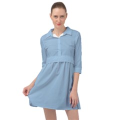 Pale Cerulean	 - 	mini Skater Shirt Dress by ColorfulDresses