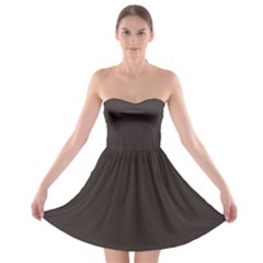 Black Coffee	 - 	strapless Bra Top Dress by ColorfulDresses
