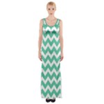 Chevron Pattern Giftt Thigh Split Maxi Dress