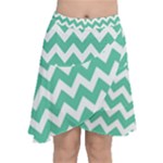Chevron Pattern Giftt Chiffon Wrap Front Skirt