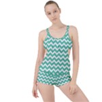 Chevron Pattern Giftt Boyleg Tankini Set 