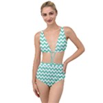 Chevron Pattern Giftt Tied Up Two Piece Swimsuit