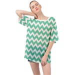 Chevron Pattern Giftt Oversized Chiffon Top