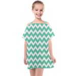 Chevron Pattern Giftt Kids  One Piece Chiffon Dress