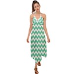 Chevron Pattern Giftt Halter Tie Back Dress 