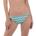 Chevron Pattern Giftt Ring Detail Bikini Bottoms