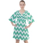 Chevron Pattern Giftt Boho Button Up Dress