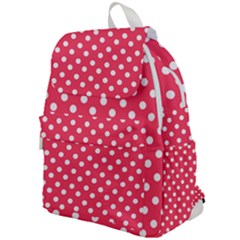 Hot Pink Polka Dots Top Flap Backpack by GardenOfOphir