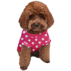Hot Pink Polka Dots Dog T-shirt by GardenOfOphir