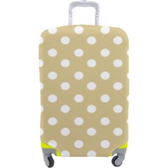 Mint Polka And White Polka Dots Luggage Cover (large)
