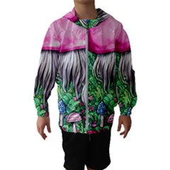 Liberty Cap Magic Mushroom Kids  Hooded Windbreaker by GardenOfOphir