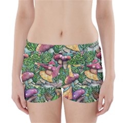 Sacred Mushroom Charm Boyleg Bikini Wrap Bottoms by GardenOfOphir