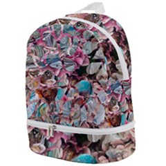 Aqua Blend Zip Bottom Backpack by kaleidomarblingart