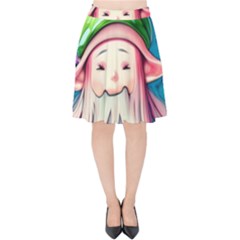 Conjure Mushroom Velvet High Waist Skirt by GardenOfOphir