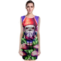Liberty Cap Mushroom Art Sleeveless Velvet Midi Dress by GardenOfOphir