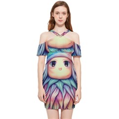 Spell Mojo Enchantress Shoulder Frill Bodycon Summer Dress by GardenOfOphir