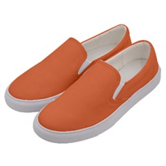 Mandarin Orange	 - 	canvas Slip Ons by ColorfulShoes