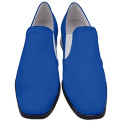 Sapphire Blue	 - 	slip On Heel Loafers by ColorfulShoes