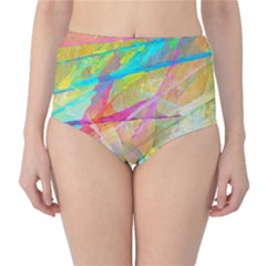 Abstract-14 Classic High-waist Bikini Bottoms by nateshop