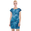 Blue Water Speech Therapy Cap Sleeve Bodycon Dress View1