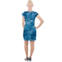 Blue Water Speech Therapy Cap Sleeve Bodycon Dress View2