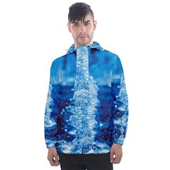 Water Blue Wallpaper Men s Front Pocket Pullover Windbreaker by artworkshop